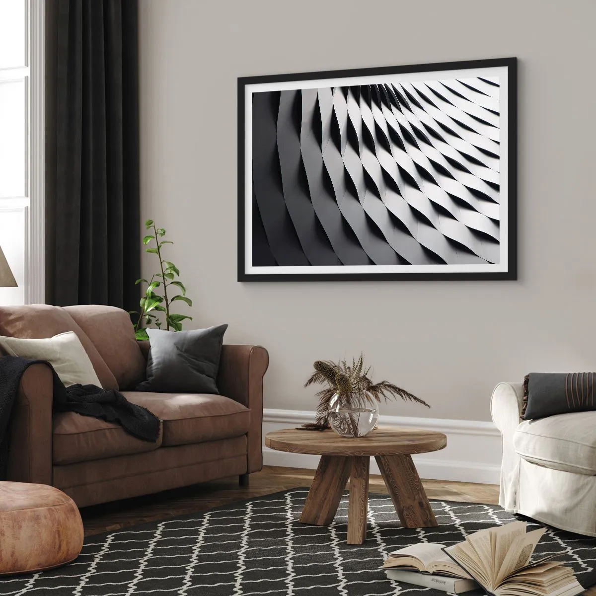 Poster in black frame - On the Surface of the Wave - 70x50 cm