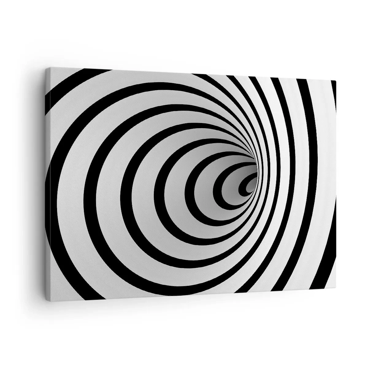 Canvas picture - A black and white spiral creating a hypnotic effect - 70x50cm - You also Can't Resist? - Modern wall decoration for the living room and bedroom ARTTOR