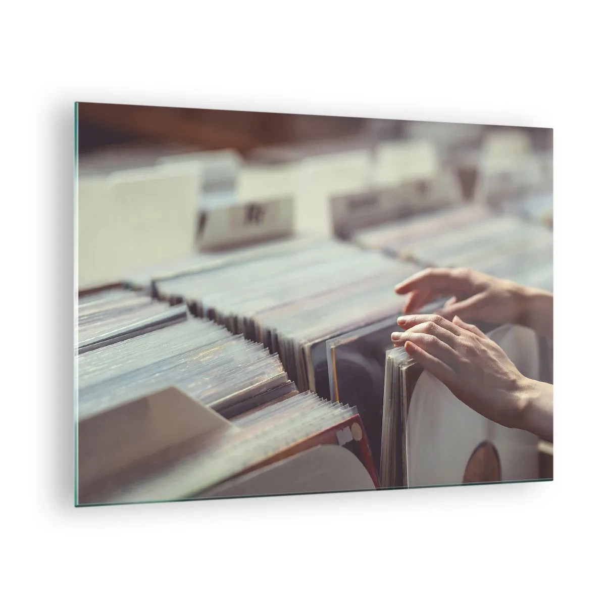 Glass picture - In search of emotions - 70x50cm - In Search of Good Vibes - Modern wall decoration for the living room and bedroom ARTTOR