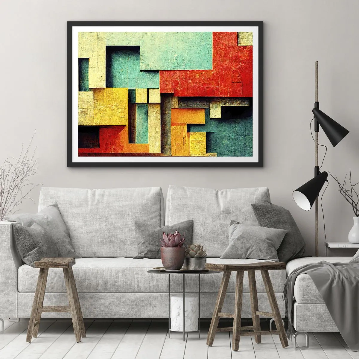 Poster in black frame - Festival of Right Angles - 70x50 cm
