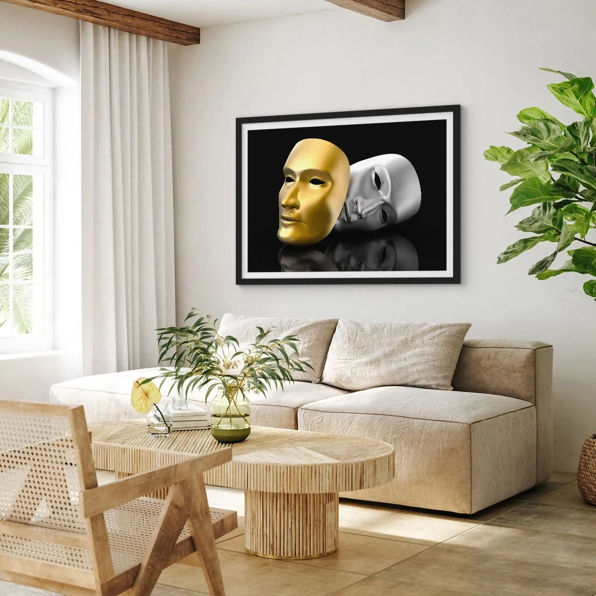 Poster in black frame - Life Is a Theatre - 70x50 cm