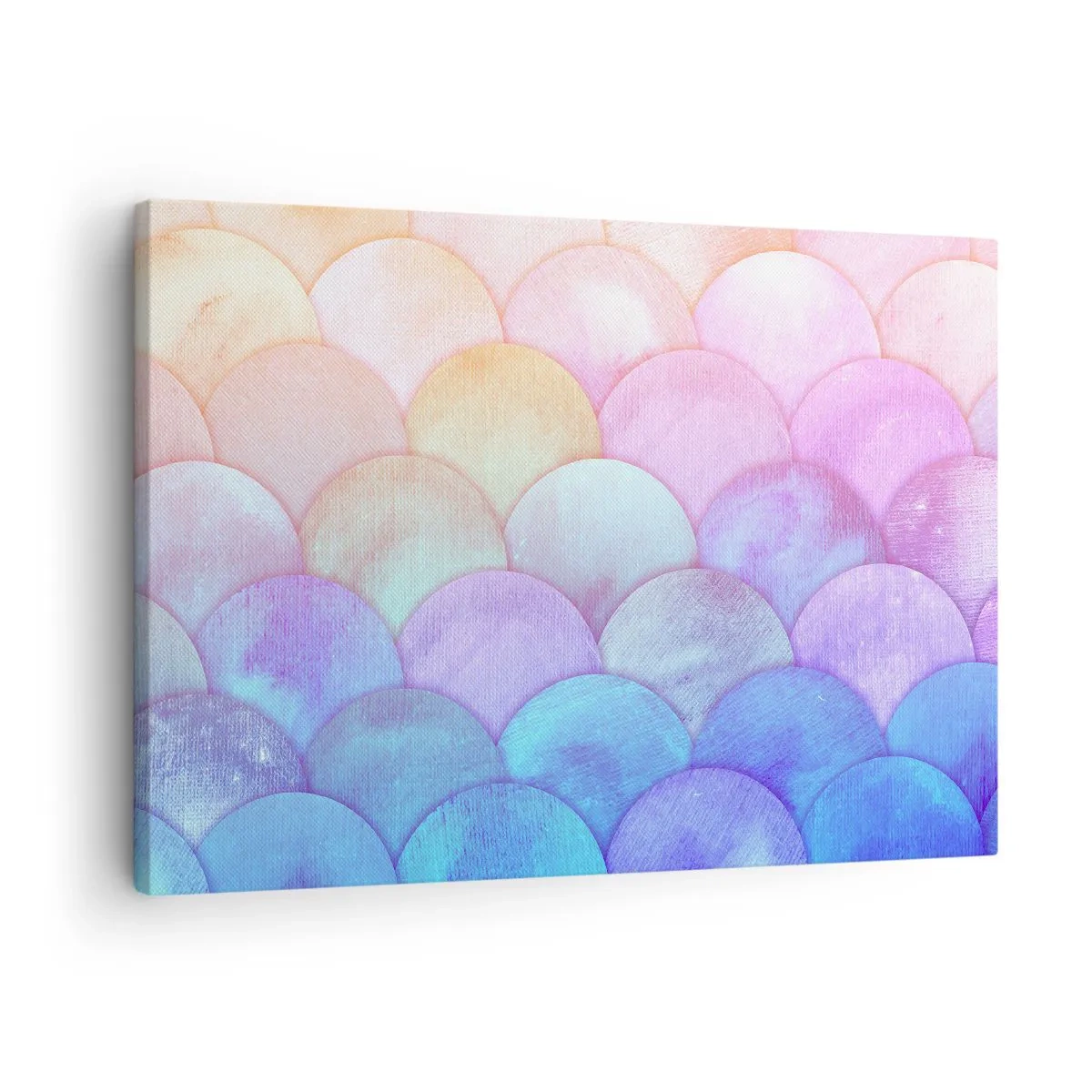 Canvas picture - Abstract scales in pastel shades - 70x50cm - Pearl Scale - Modern wall decoration for the living room and bedroom ARTTOR