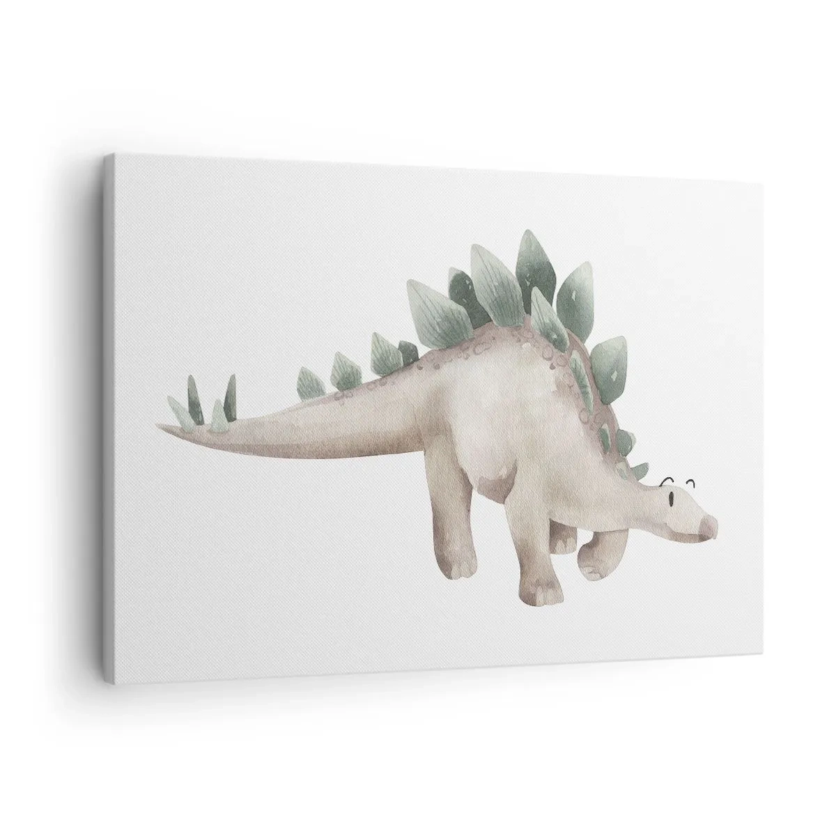 Canvas picture - A cute dinosaur in pastel colors - 70x50cm - Your Friend - Modern wall decoration for the living room and bedroom ARTTOR