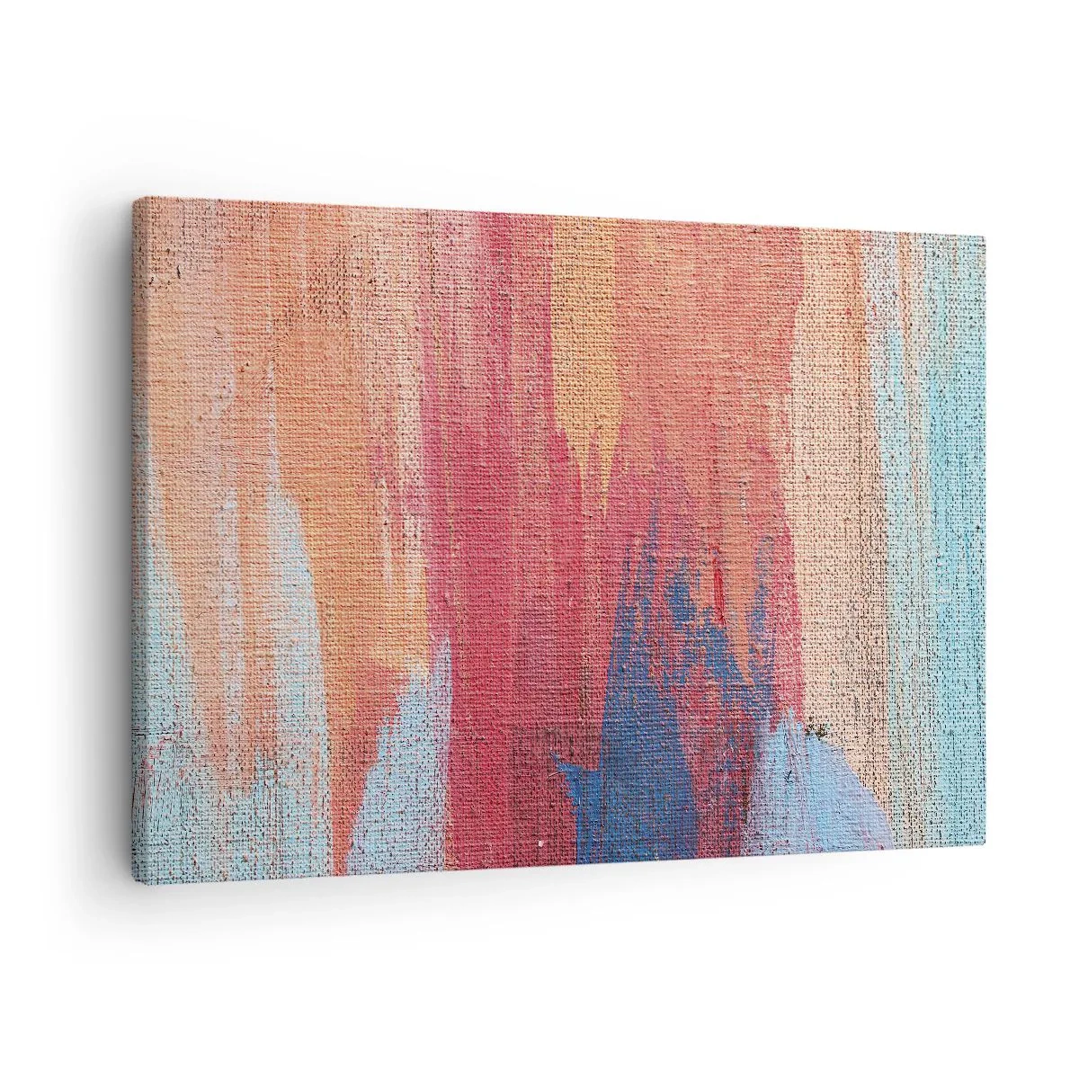 Canvas picture - Colorful abstract brush strokes - 70x50cm - Washed Down by Rainbow - Modern wall decoration for the living room and bedroom ARTTOR