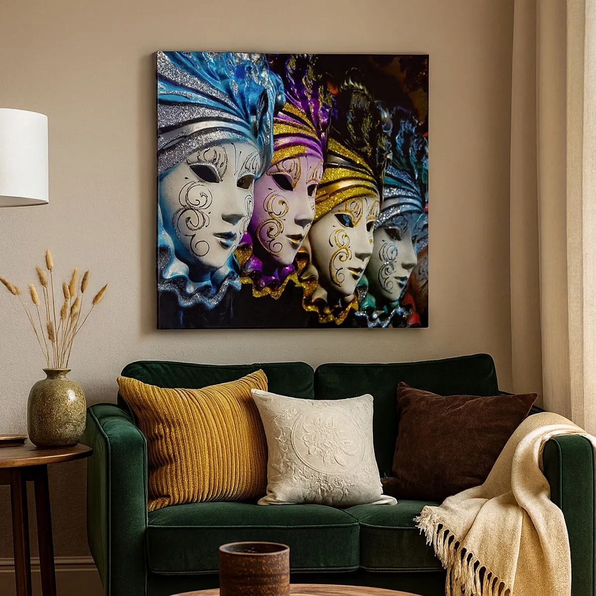 Canvas picture - Secret in Gold and Silver - 30x30 cm