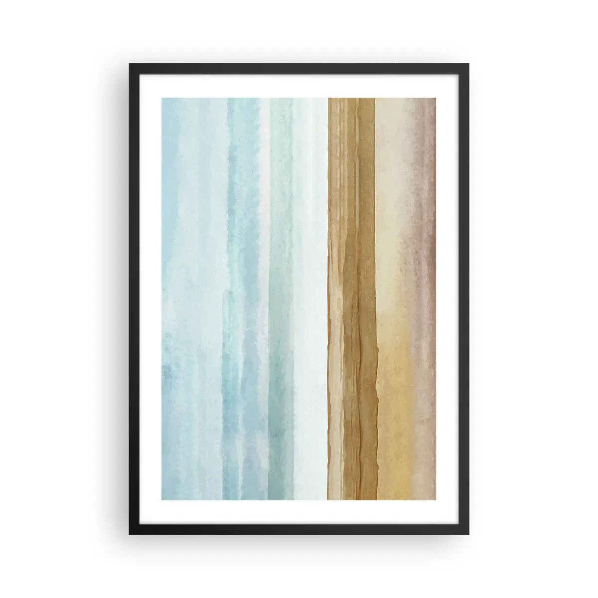 Poster in black frame - A minimalist landscape in pastel shades - 50x70cm - Calming - Modern wall decoration for the living room and bedroom ARTTOR