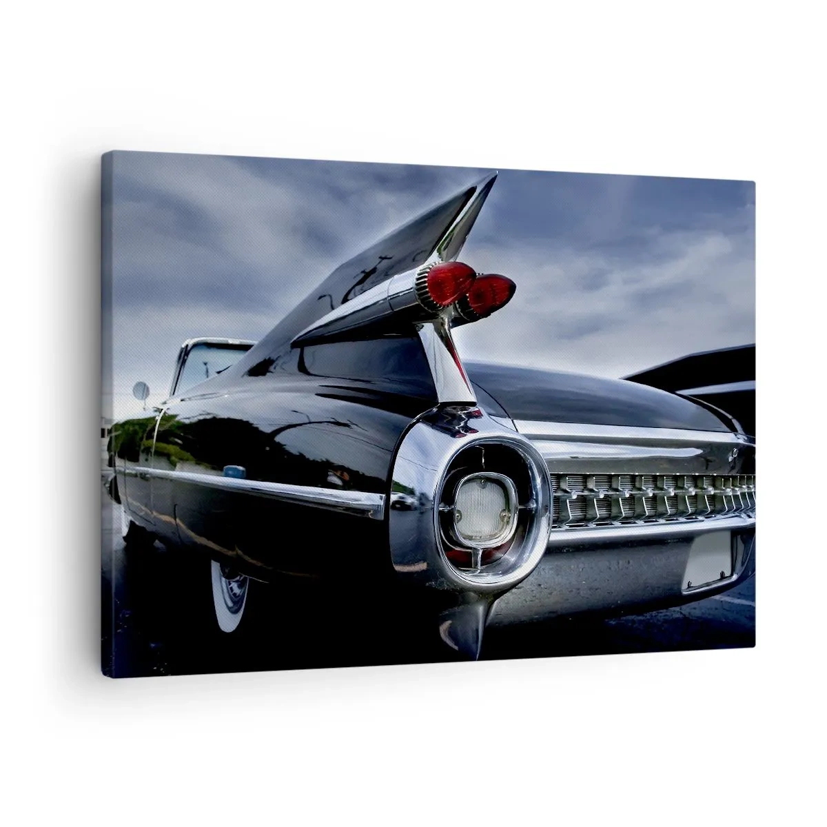 Canvas picture - A classic retro car with shiny chrome and fins - 70x50cm - That's Why It Is Beautiful! - Modern wall decoration for the living room and bedroom ARTTOR