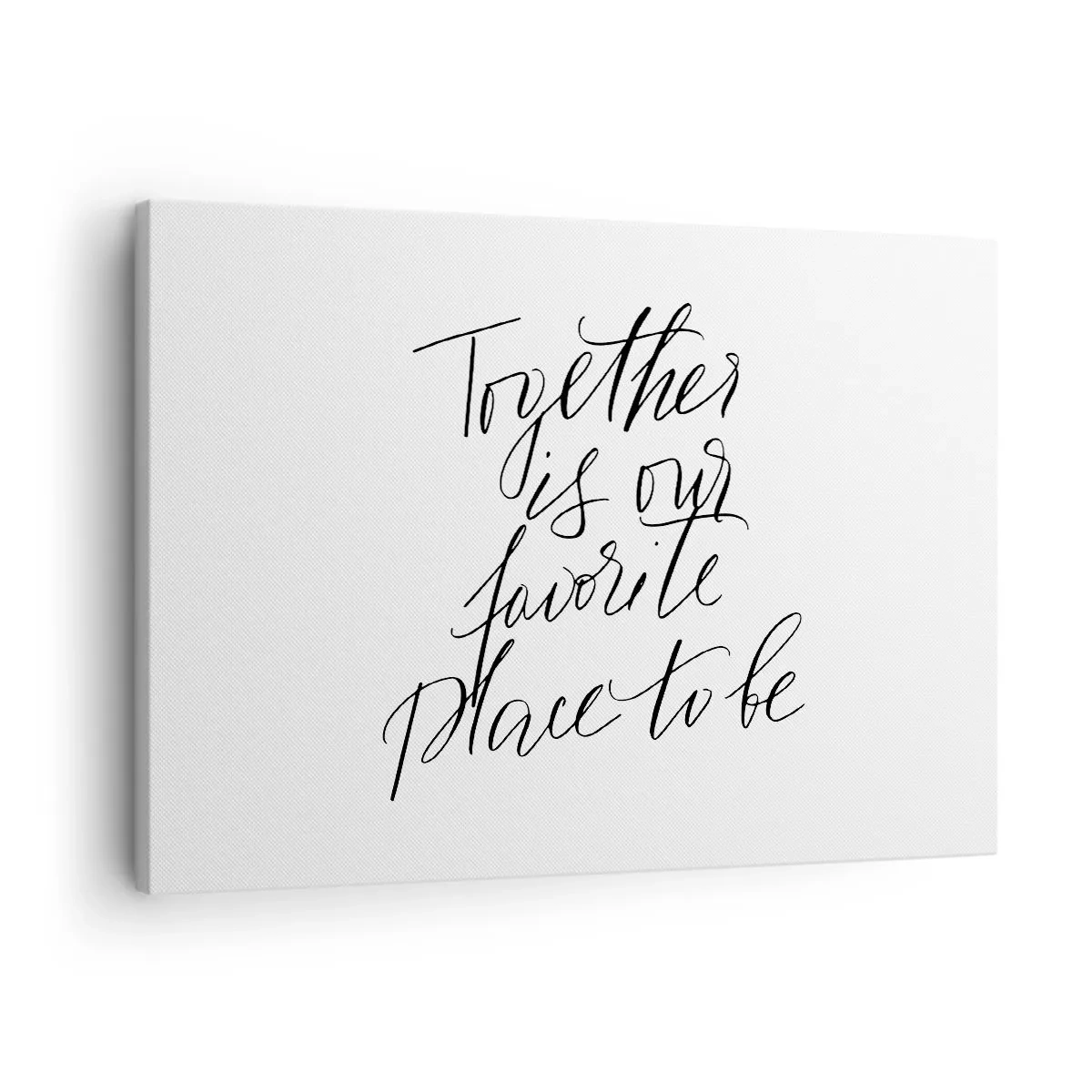 Canvas picture - Typographic inscription in an elegant style on a white background - 70x50cm - Do You Also Feel This? - Modern wall decoration for the living room and bedroom ARTTOR