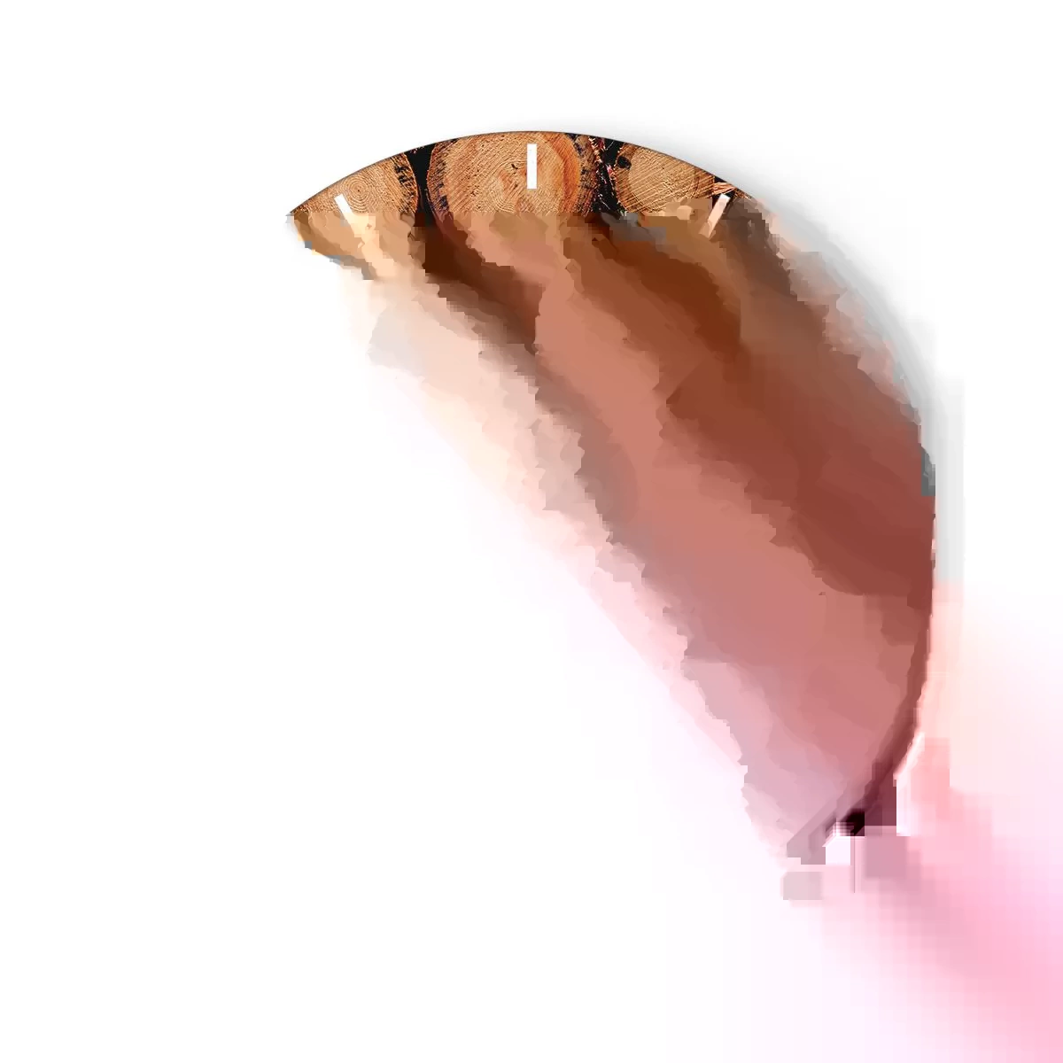 Wall clock - Clock on glass - Cut tree trunks arranged in a natural composition - 30x30cm - New Beginning - Modern wall decoration for the living room, kitchen, and bedroom ARTTOR