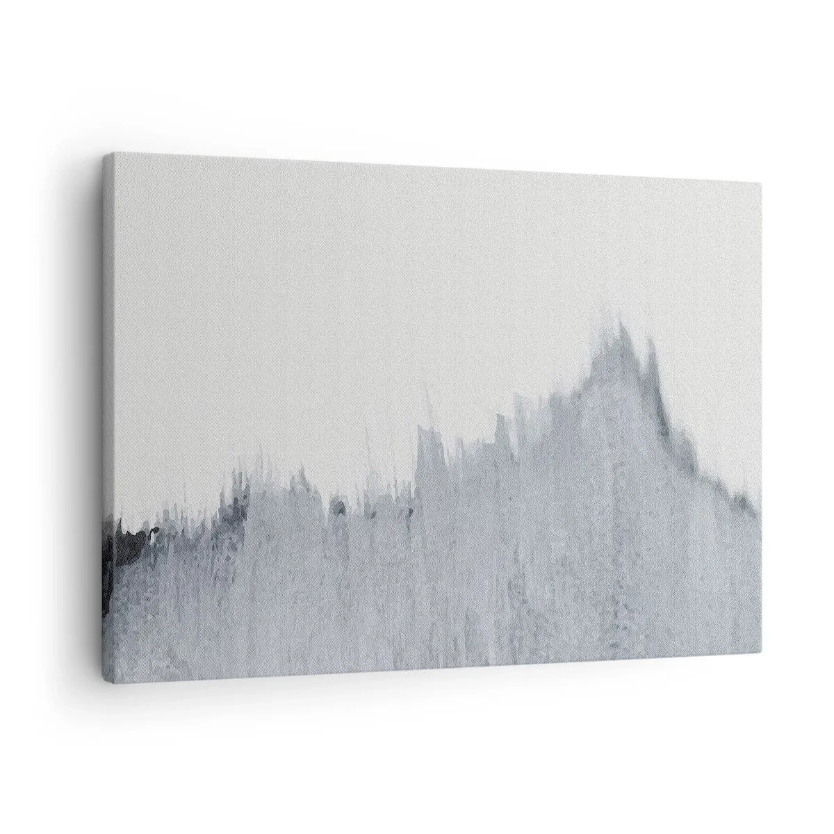 Canvas picture - Abstract gray composition in a minimalist style - 70x50cm - Mysterious Writing - Modern wall decoration for the living room and bedroom ARTTOR