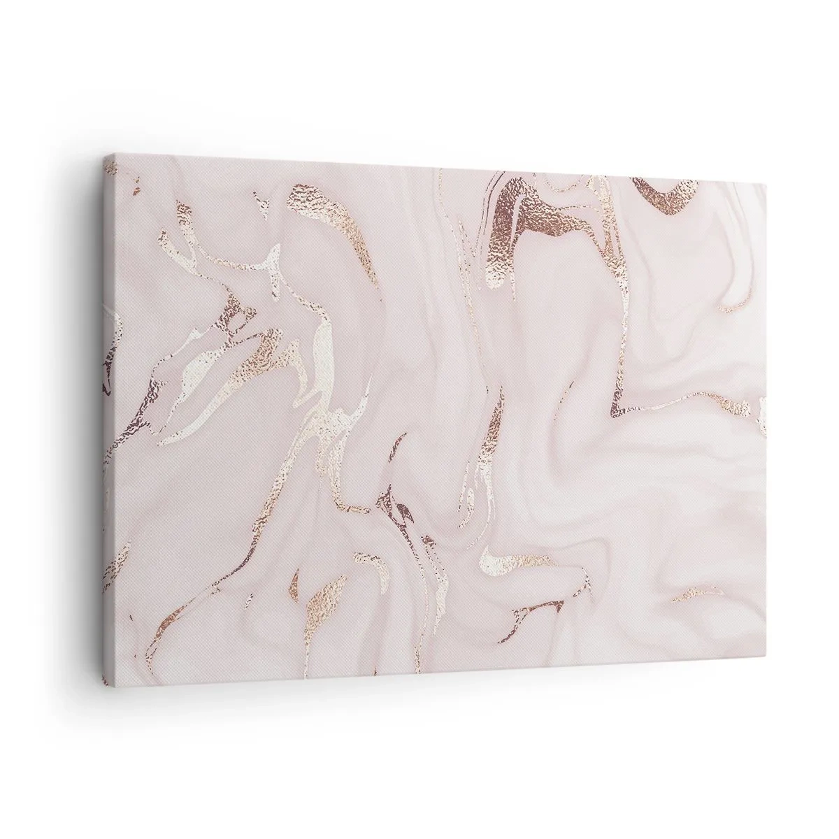 Canvas picture - Elegant abstraction in shades of pink and gold - 70x50cm - In Pink - Modern wall decoration for the living room and bedroom ARTTOR
