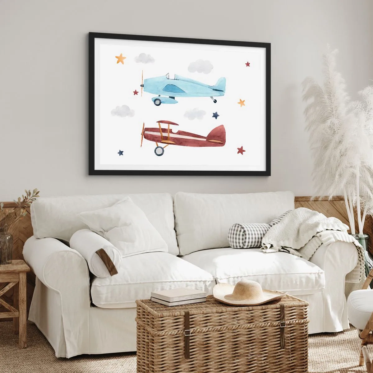 Poster in black frame - Mr Pilot We Are Waiting! - 70x50 cm