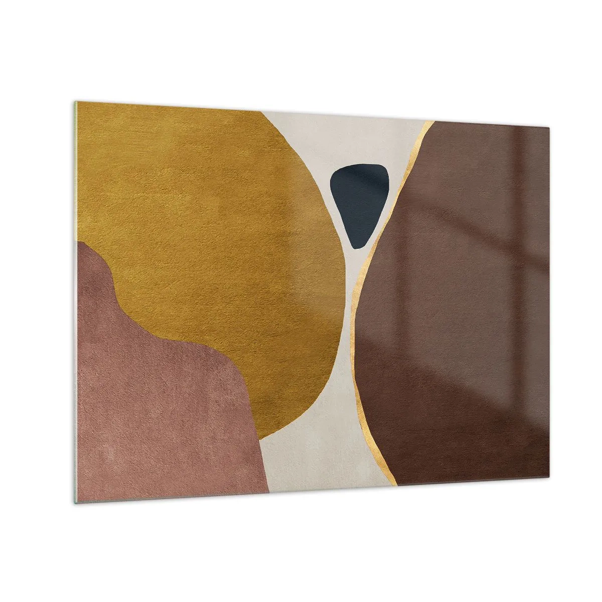 Glass picture - A minimalist composition of abstract shapes - 70x50cm - Abstract - Place in sSace - Modern wall decoration for the living room and bedroom ARTTOR