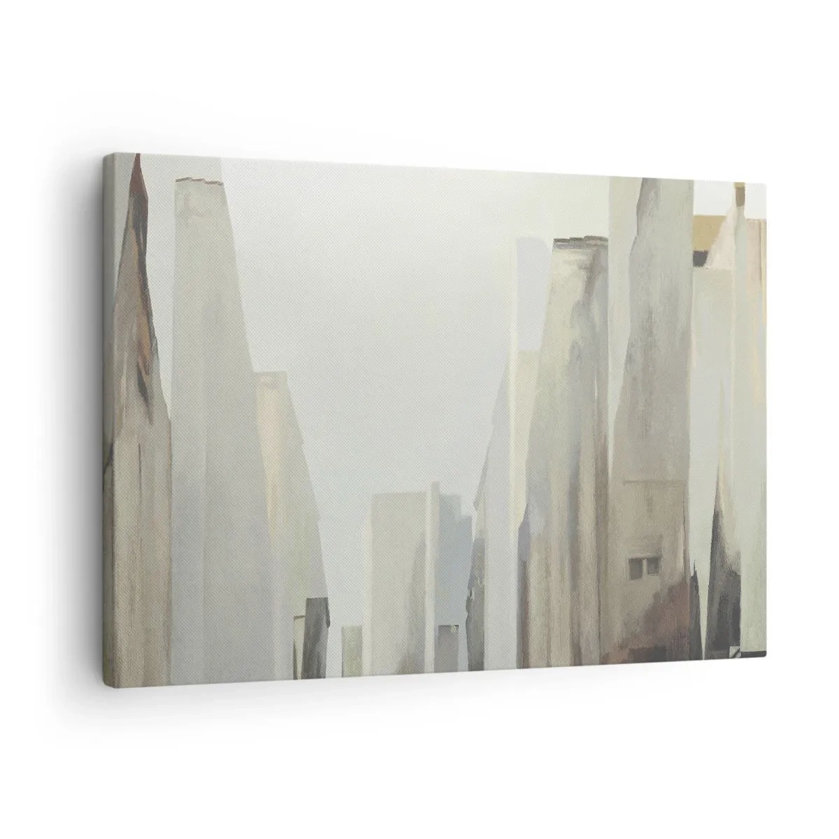 Canvas picture - Abstract cityscape in pastel shades - 70x50cm - Dream of a City - Modern wall decoration for the living room and bedroom ARTTOR