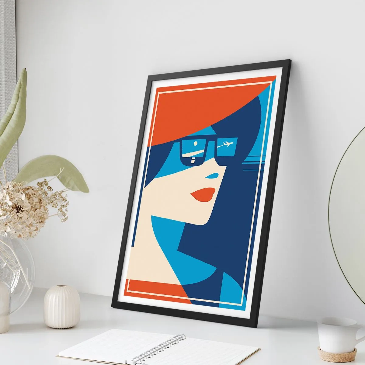 Poster in black frame - Holiday trip - 50x70cm - Holiday Travel - Modern wall decoration for the living room and bedroom ARTTOR