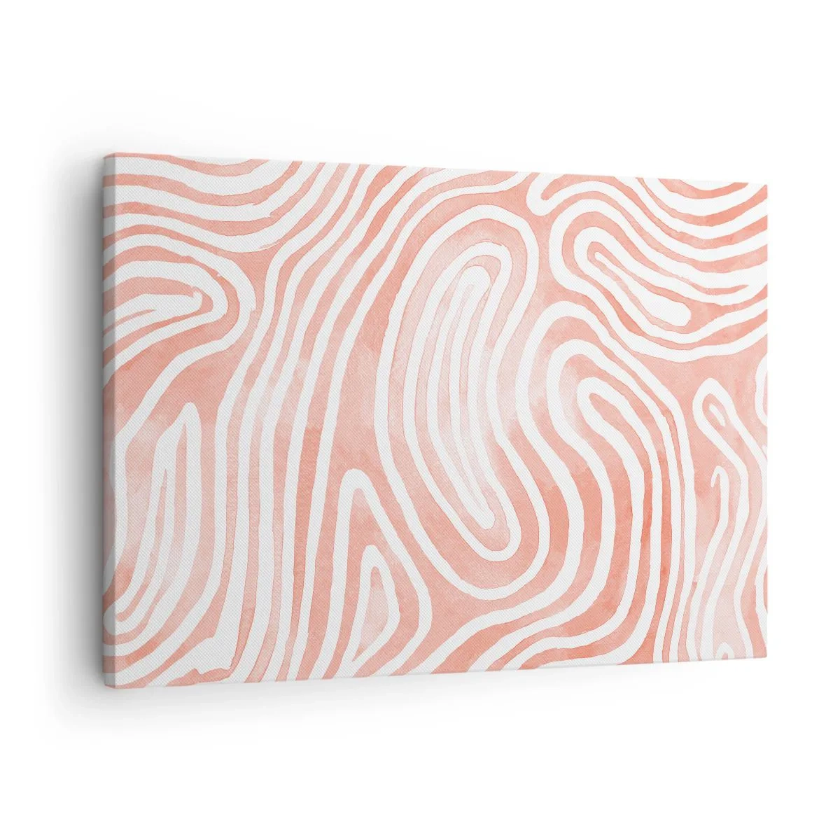 Canvas picture - Abstract pattern in shades of pink and white - 70x50cm - In a Coral Maze - Modern wall decoration for the living room and bedroom ARTTOR