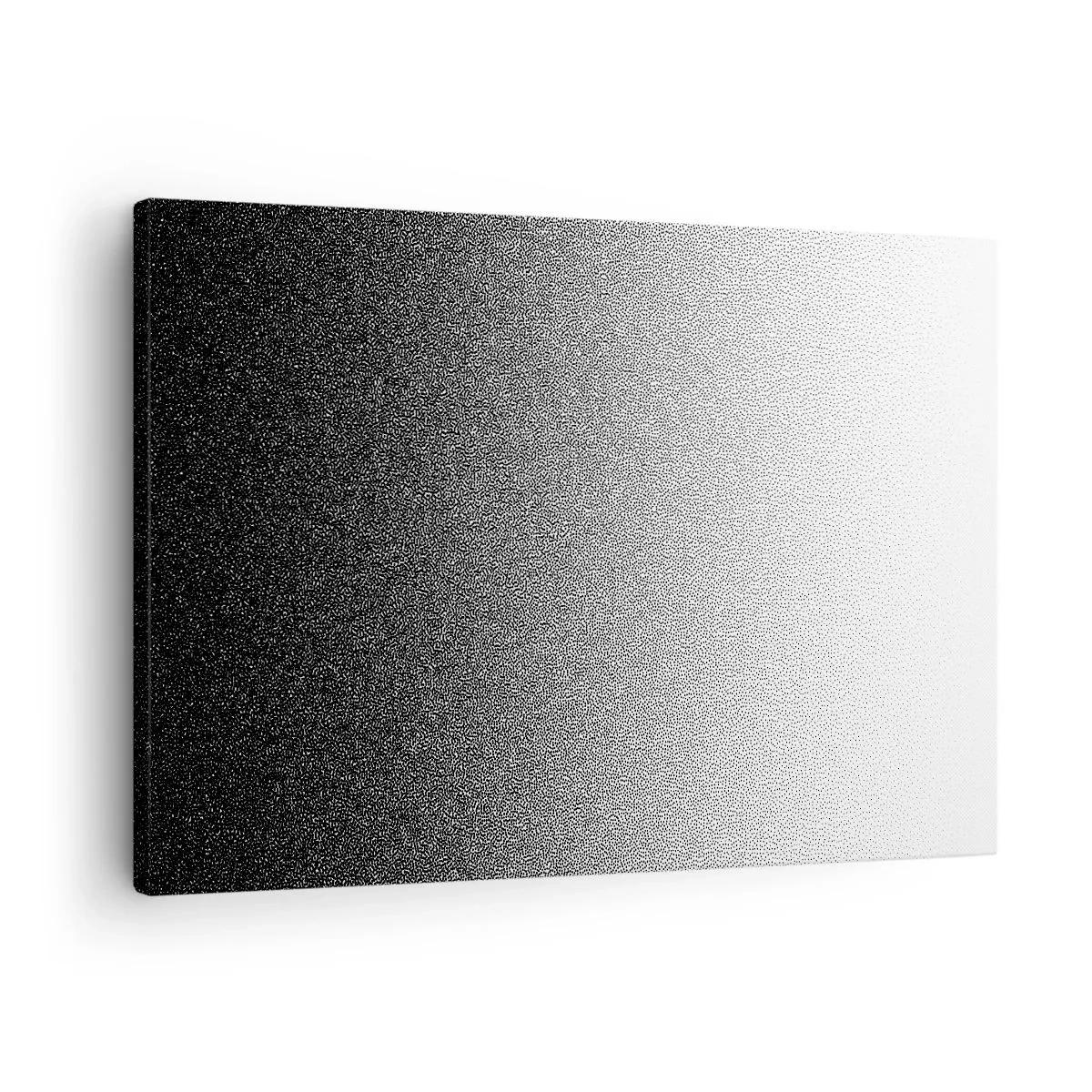 Canvas picture - Minimalist black and white gradient in point - 70x50cm - Towards Light - Modern wall decoration for the living room and bedroom ARTTOR
