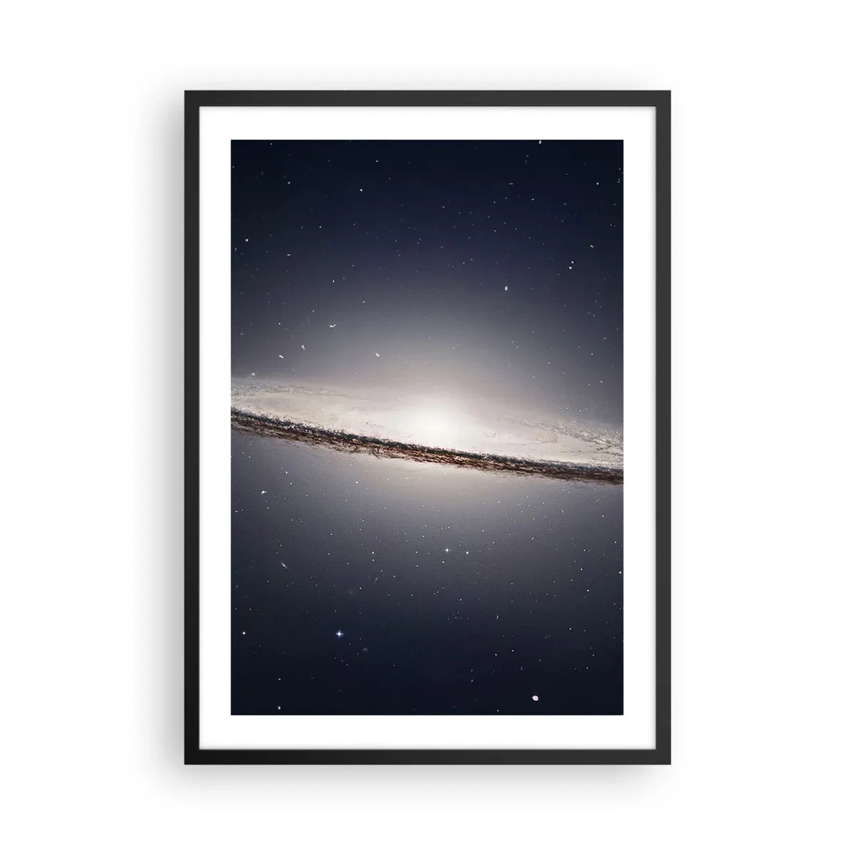 Poster in black frame - A monumental spiral galaxy against the backdrop of space - 50x70cm - A Long Time Ago in a Distant Galaxy - Modern wall decoration for the living room and bedroom ARTTOR