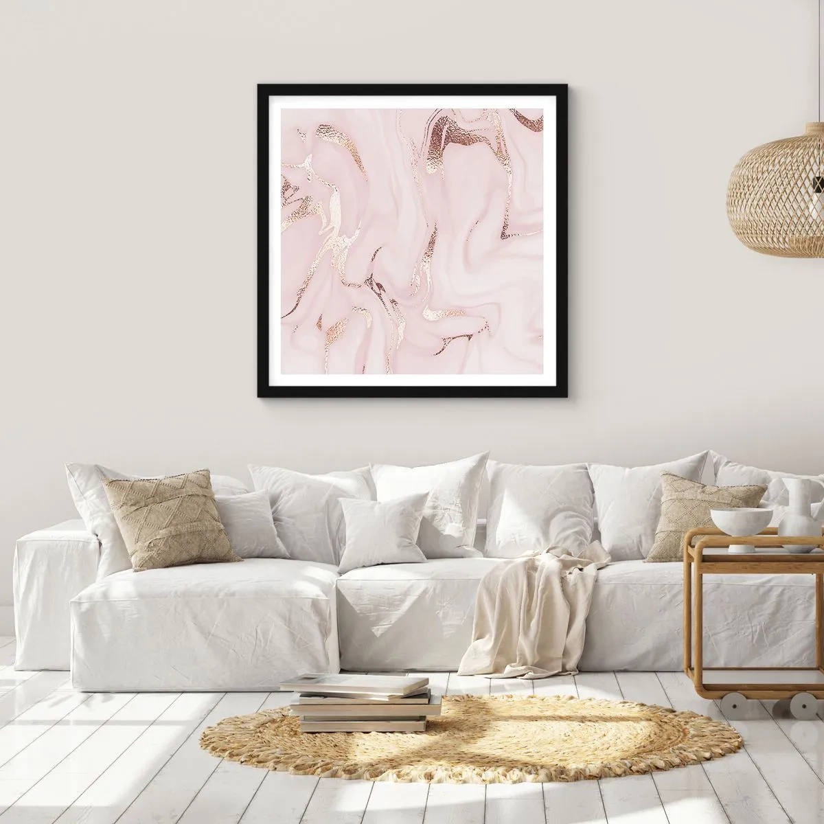 Poster in black frame - In Pink - 30x30 cm