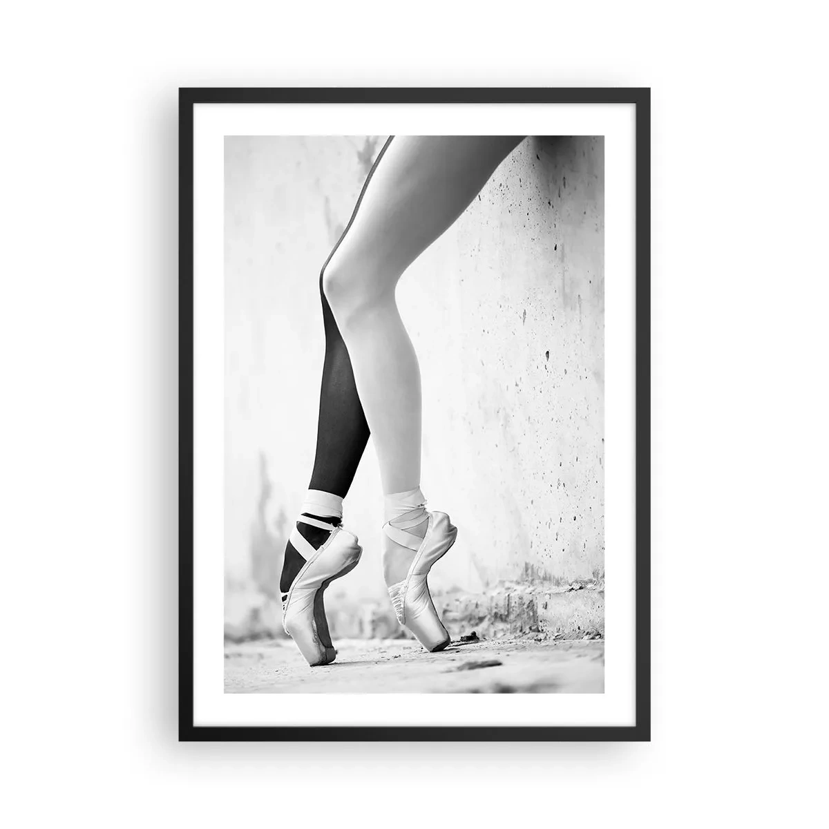 Poster in black frame - The subtlety of ballet - 50x70cm - Ballerina, Voila! - Modern wall decoration for the living room and bedroom ARTTOR