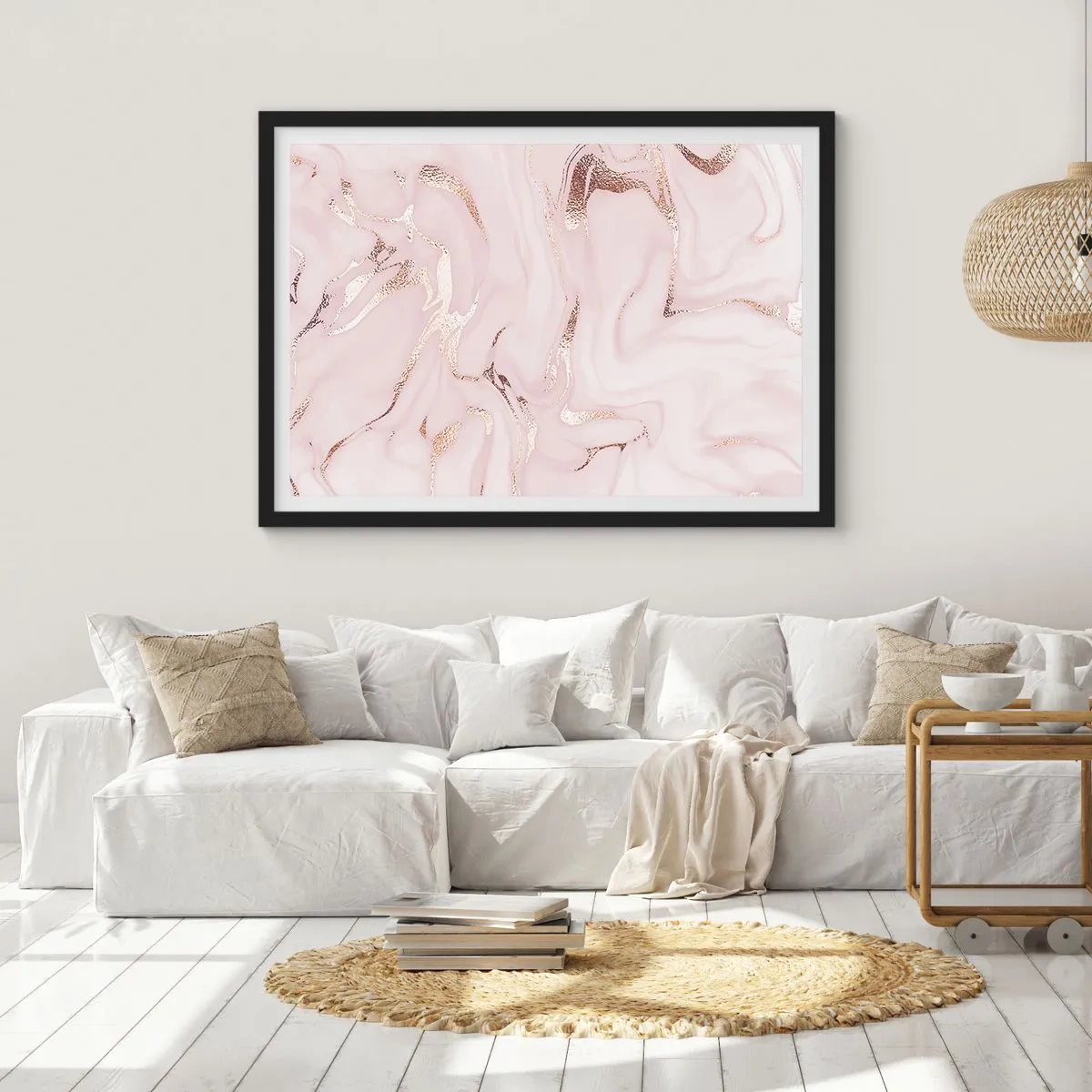 Poster in black frame - In Pink - 70x50 cm