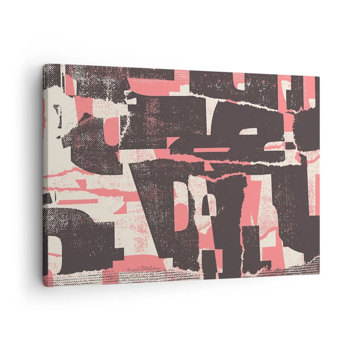 Canvas picture - An abstract composition in shades of pink and brown. - 70x50cm - All that Chaos - Modern wall decoration for the living room and bedroom ARTTOR