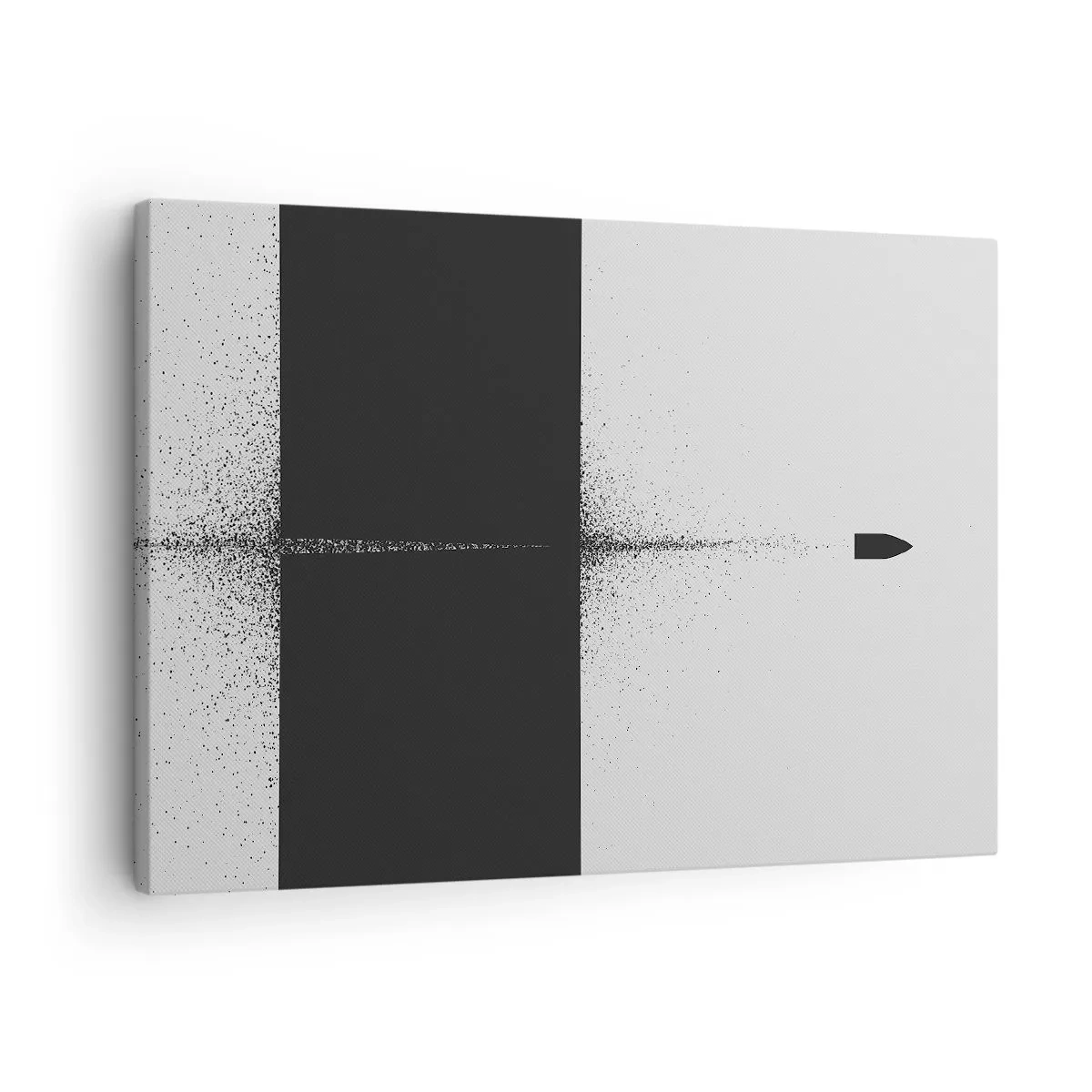 Canvas picture - A symbolic projectile in a minimalist, abstract style. - 70x50cm - Straight to the Point - Modern wall decoration for the living room and bedroom ARTTOR