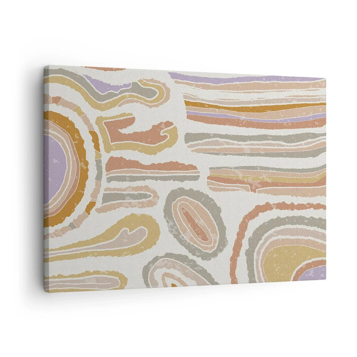 Canvas picture - Colorful cross-sections of abstract shapes - 70x50cm - Colourful Cross-Sections - Modern wall decoration for the living room and bedroom ARTTOR