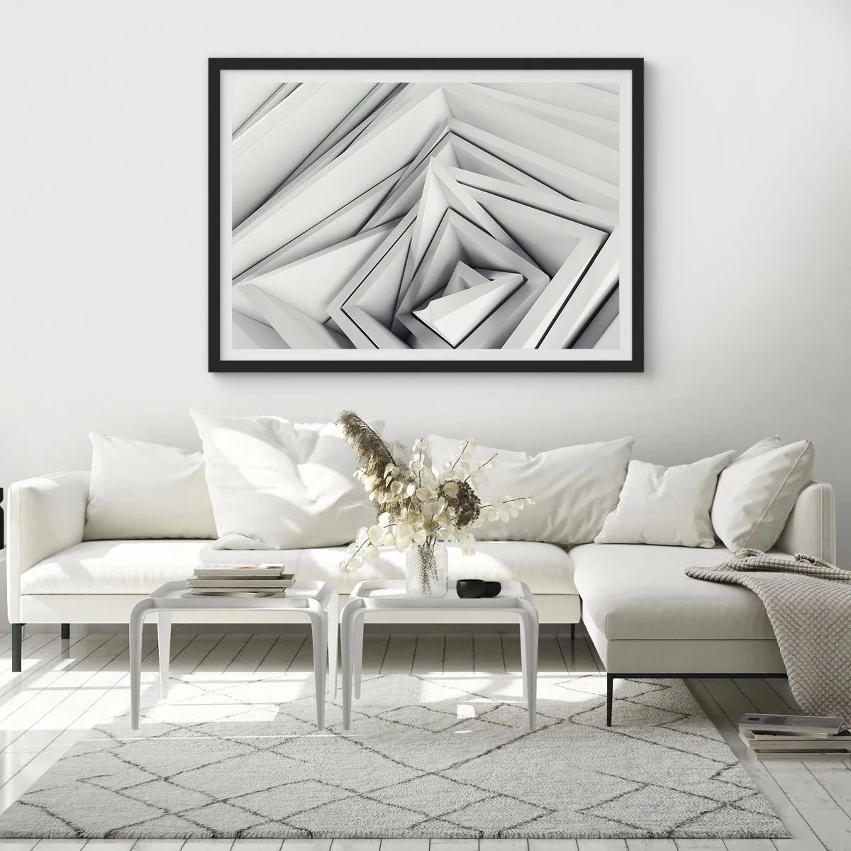 Poster in black frame - Acute Angles Budding - 70x50 cm