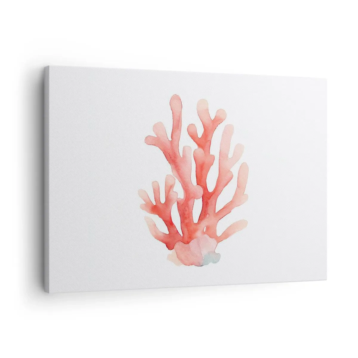 Canvas picture - A subtle illustration of coral in pastel shades - 70x50cm - Coral Colour Colars - Modern wall decoration for the living room and bedroom ARTTOR