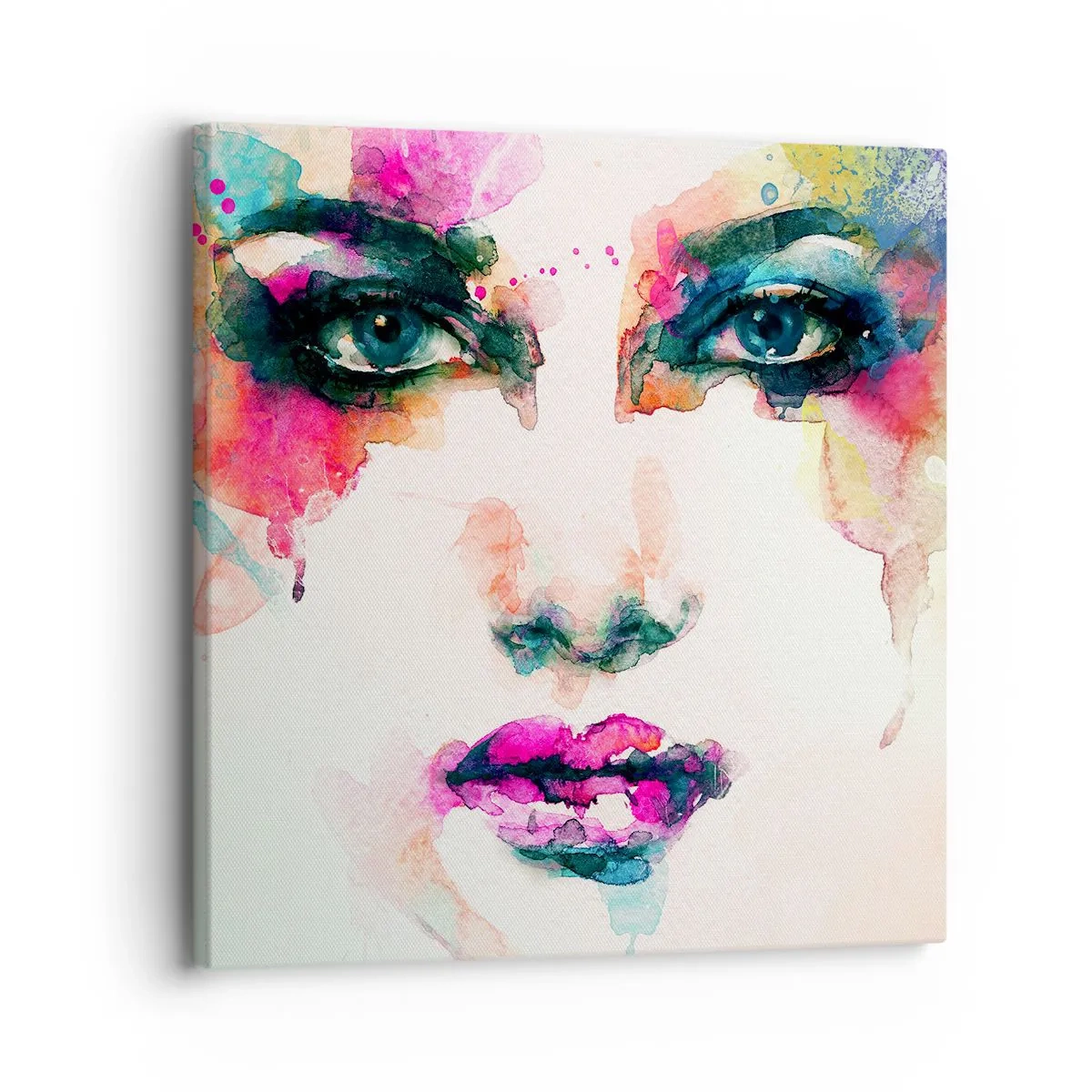 Canvas picture - Portrait Painted by a Rainbow - 30x30 cm