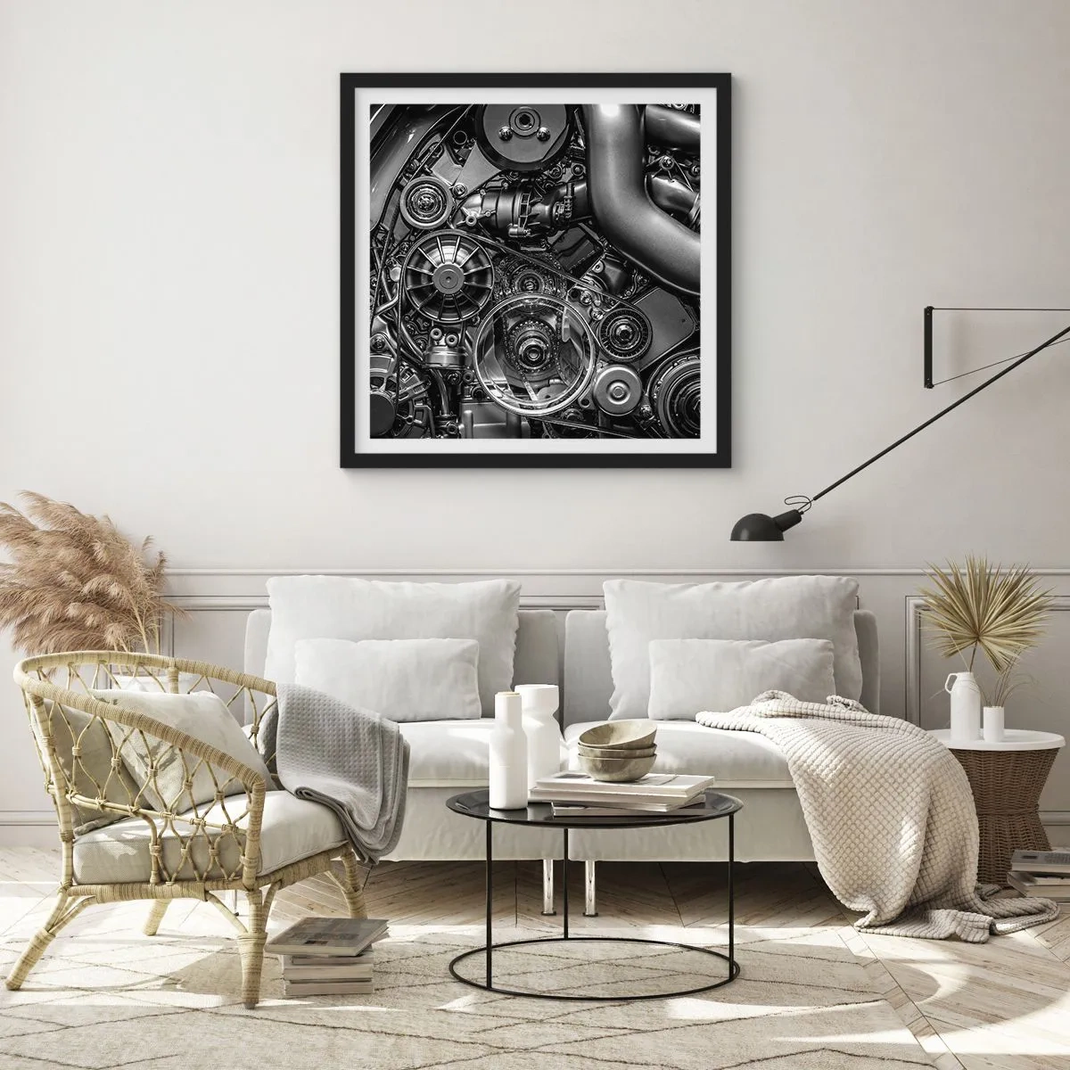 Poster in black frame - Poetry of Mechanics - 30x30 cm